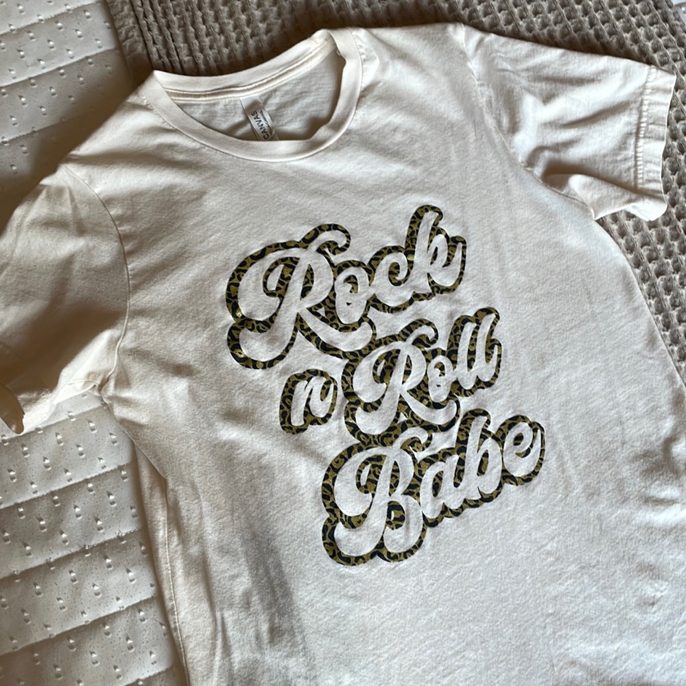 Rock n roll baby tee shirt